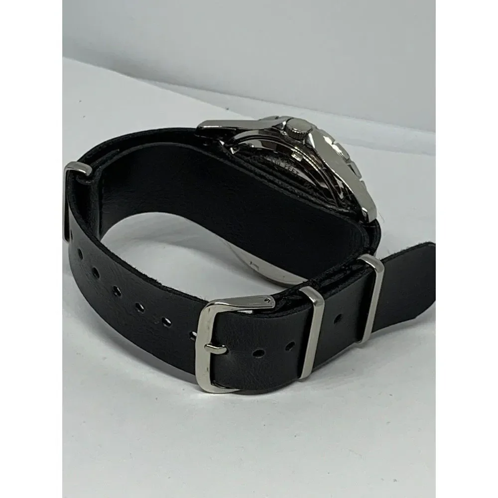 Fossil BQ9240 Chrono Stainless Steel Watch W/ Custom Nato Band FR52